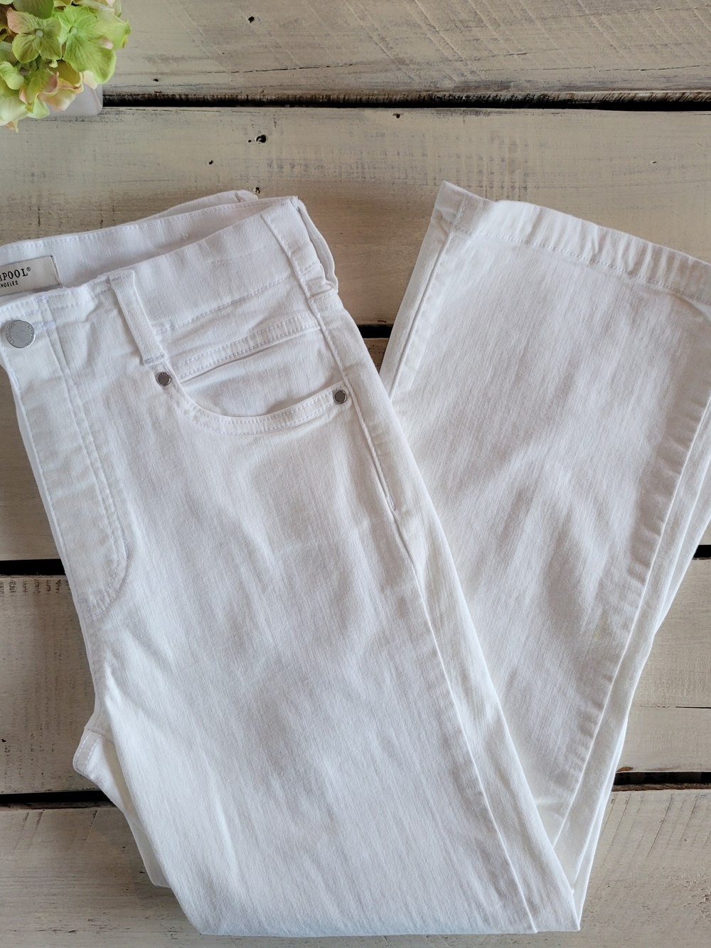 Liverpool Los Angeles white cropped denim jeans Sz 6